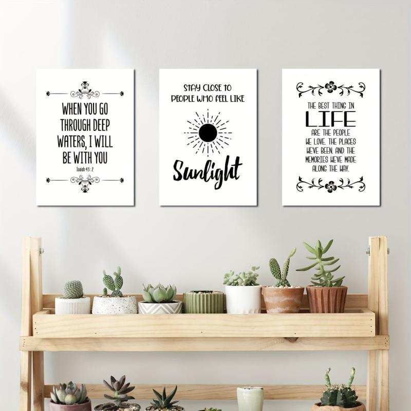 Life Quotes Stickers Set - Modern Typography Style, Waterproof, Removable