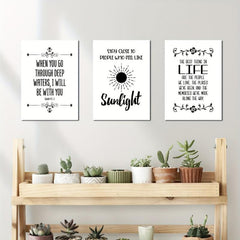 Life Quotes Stickers Set - Modern Typography Style, Waterproof, Removable