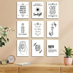 Life Quotes Stickers Set - Modern Typography Style, Waterproof, Removable