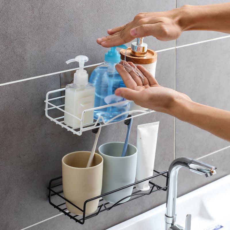 Adhesive Shower Caddy Basket Shelf for Bathroom Wall Storage