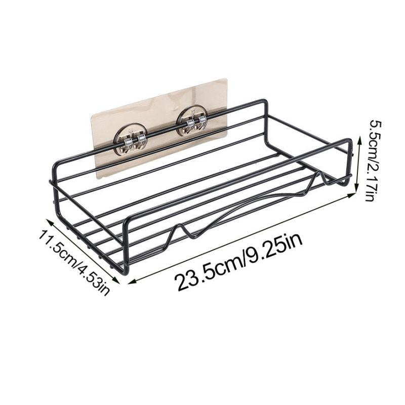 Adhesive Shower Caddy Basket Shelf for Bathroom Wall Storage