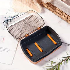 Creative Soap Box Bathroom Drain Punching Flip Soap Box