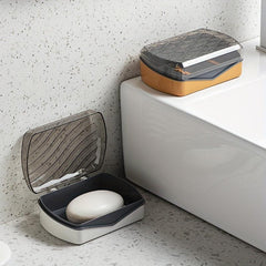 Creative Soap Box Bathroom Drain Punching Flip Soap Box
