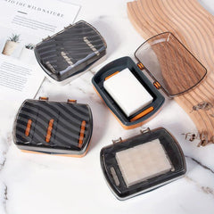Creative Soap Box Bathroom Drain Punching Flip Soap Box