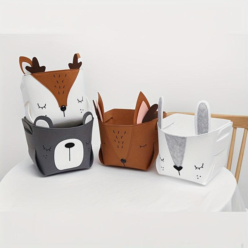 Felt Storage Basket Toys Organizer Infant Supplies Storage Bucket