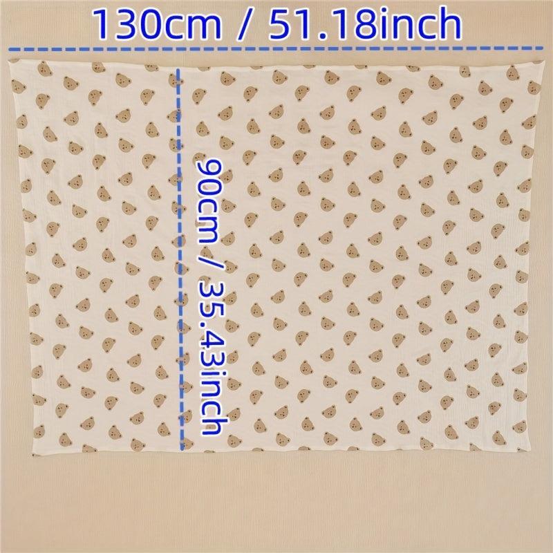 Soft & Cozy Bear Print Baby Blanket - Skin Friendly Bath Towel