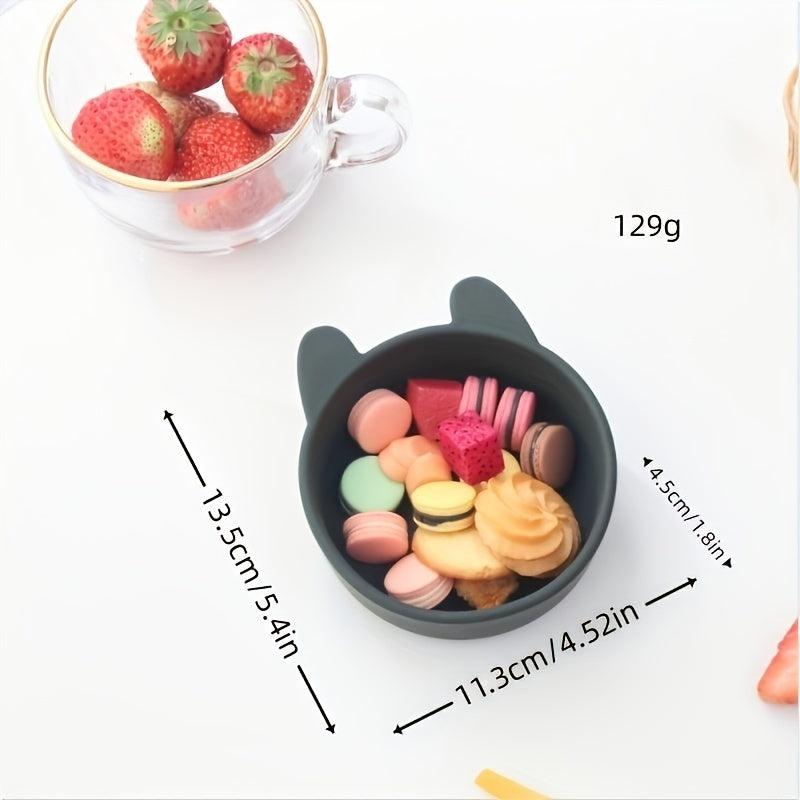 Baby Feeding Set Silicone Bib with Crumb Catcher Waterproof Buttoned Feeding Bib