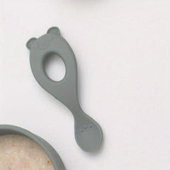 Baby Feeding Set Silicone Bib with Crumb Catcher Waterproof Buttoned Feeding Bib