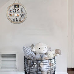 2pcs Large Round Hanging Photo Display Stand Frames Wall Decor