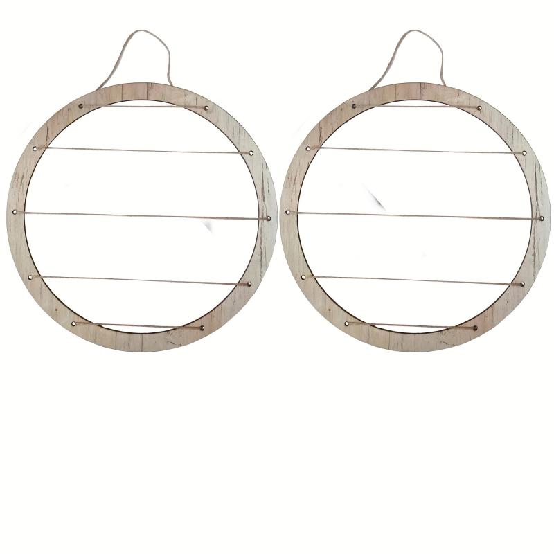 2pcs Large Round Hanging Photo Display Stand Frames Wall Decor