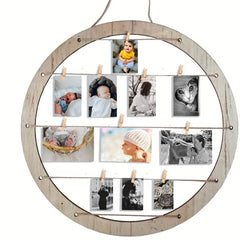 2pcs Large Round Hanging Photo Display Stand Frames Wall Decor