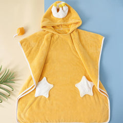 Kids Hooded Bath Towel, Soft Coral Fleece, Fun Bath Time