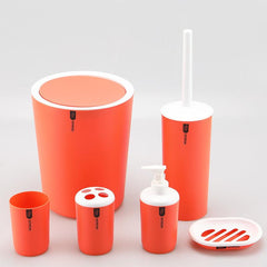 6-Piece Plastic Bathroom Accessory Set