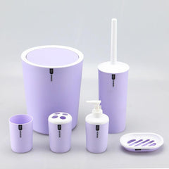 6-Piece Plastic Bathroom Accessory Set