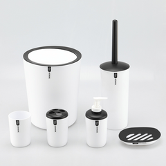 6-Piece Plastic Bathroom Accessory Set