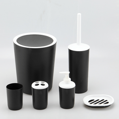 6-Piece Plastic Bathroom Accessory Set