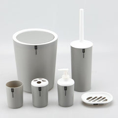 6-Piece Plastic Bathroom Accessory Set