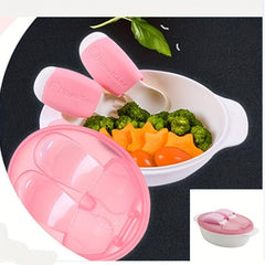 Kids Bento Box with Fork & Spoon Antimicrobial Protection