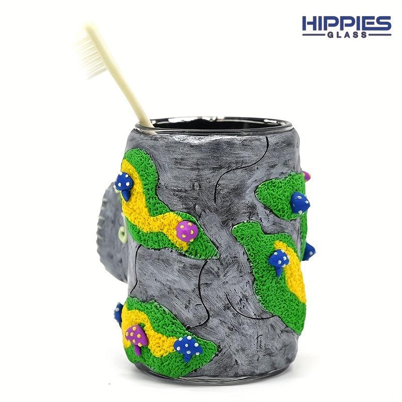 Hand Painted 3D Cartoon Skeleton Toothbrush Cup