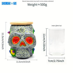 Hand Painted 3D Cartoon Skeleton Toothbrush Cup