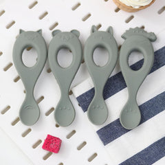 4pcs Baby Spoon BPA-Free Silicone Feeding Spoon Set