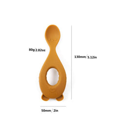 4pcs Baby Spoon BPA-Free Silicone Feeding Spoon Set
