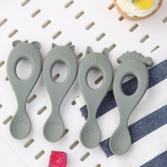 4pcs Baby Spoon BPA-Free Silicone Feeding Spoon Set