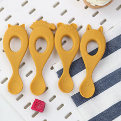4pcs Baby Spoon BPA-Free Silicone Feeding Spoon Set
