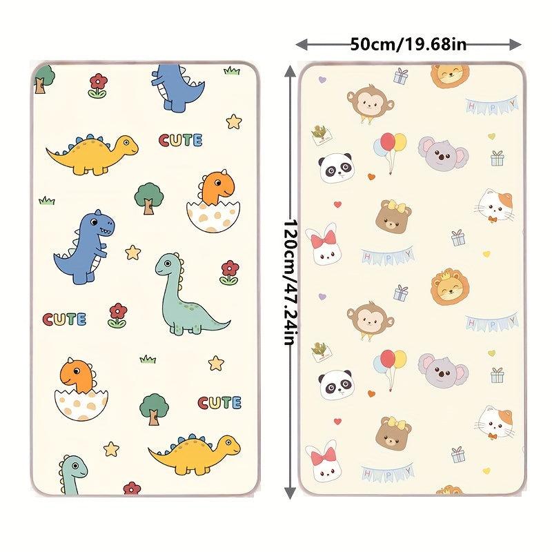 Cartoon Pattern Infant Child Summer Mat Ice Silk Rattan Mat