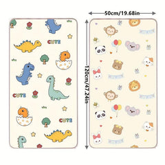 Cartoon Pattern Infant Child Summer Mat Ice Silk Rattan Mat