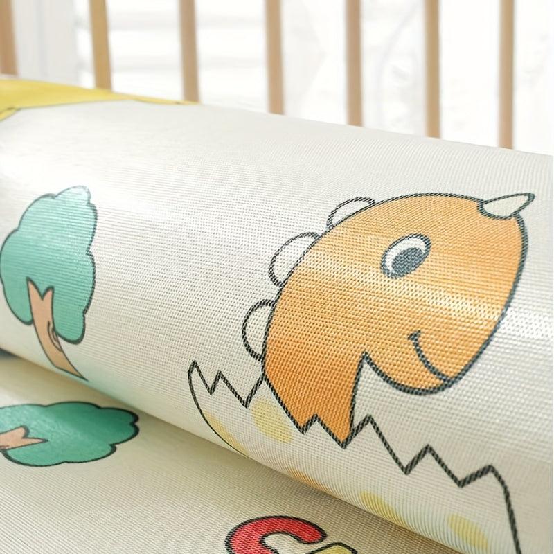 Cartoon Pattern Infant Child Summer Mat Ice Silk Rattan Mat