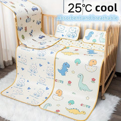 Cartoon Pattern Infant Child Summer Mat Ice Silk Rattan Mat