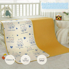 Cartoon Pattern Infant Child Summer Mat Ice Silk Rattan Mat