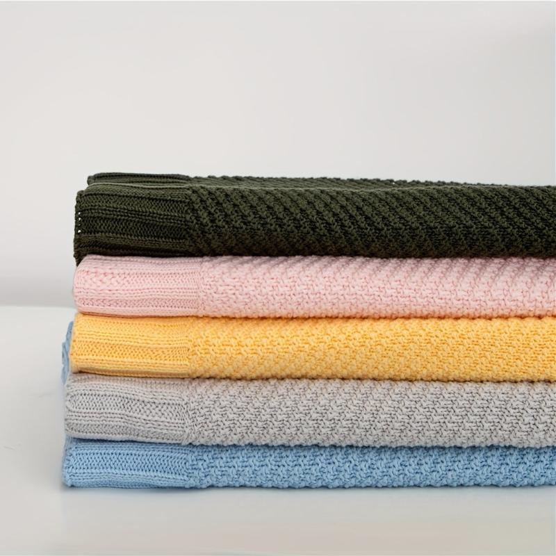Children's Soft Knitted Blanket for Decoration and Wear