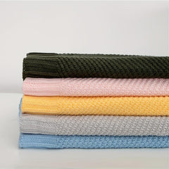 Children's Soft Knitted Blanket for Decoration and Wear