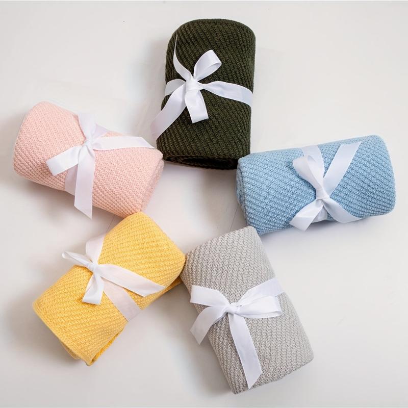 Children's Soft Knitted Blanket for Decoration and Wear