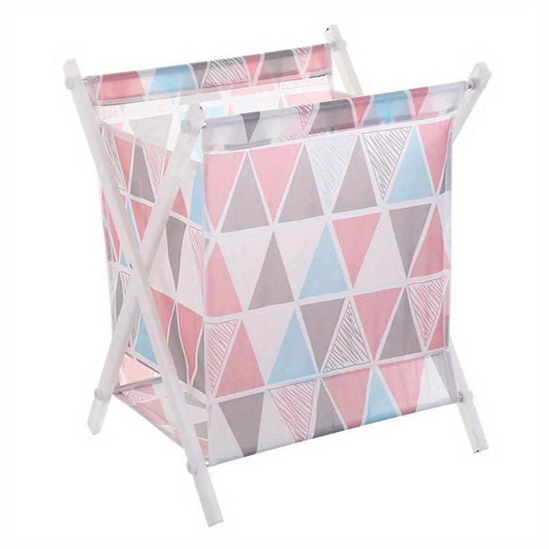 Large Capacity Laundry Hamper with Foldable Frame and Fabric Basket