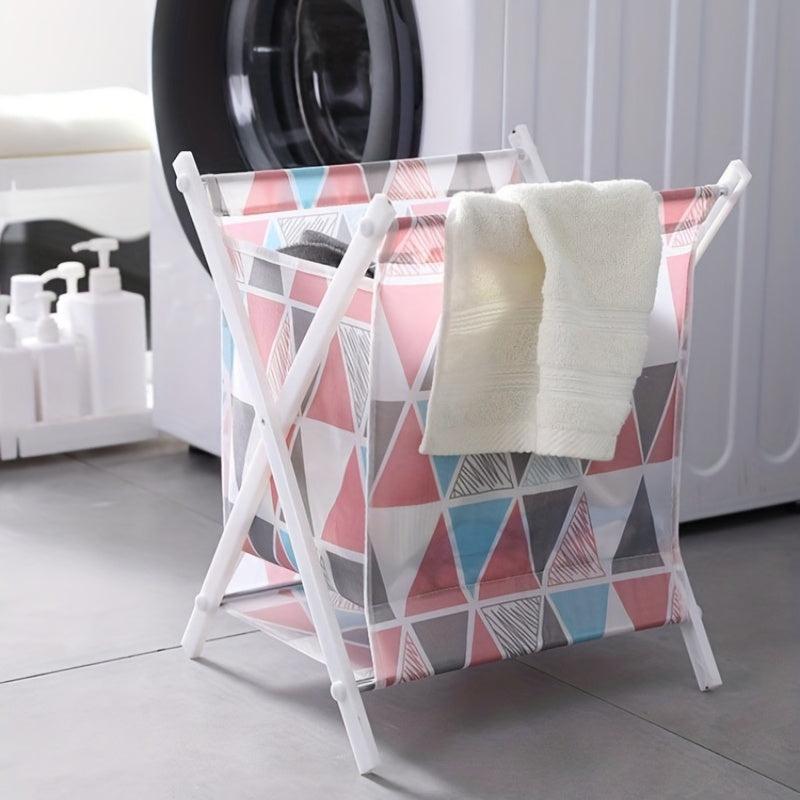 Large Capacity Laundry Hamper with Foldable Frame and Fabric Basket