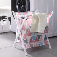 Large Capacity Laundry Hamper with Foldable Frame and Fabric Basket