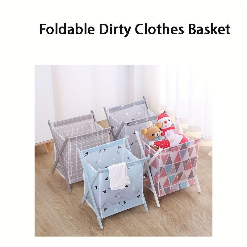 Large Capacity Laundry Hamper with Foldable Frame and Fabric Basket