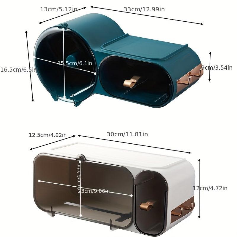 Waterproof Bathroom Tissue Holder with Wall Hanging Design