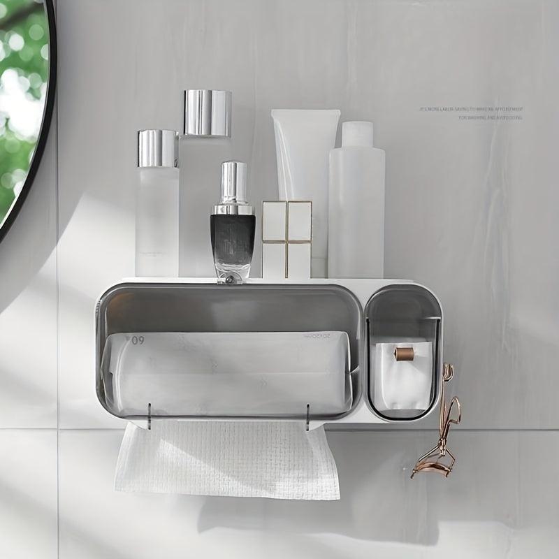 Waterproof Bathroom Tissue Holder with Wall Hanging Design