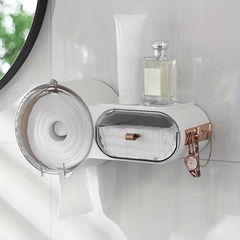 Waterproof Bathroom Tissue Holder with Wall Hanging Design