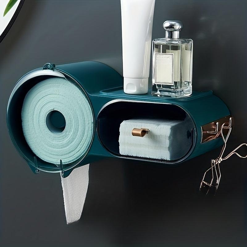 Waterproof Bathroom Tissue Holder with Wall Hanging Design