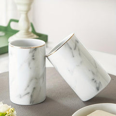 4 Piece Ceramic Bathroom Wash Up Set Soap Dispenser Soap Dish Toothbrush Holder