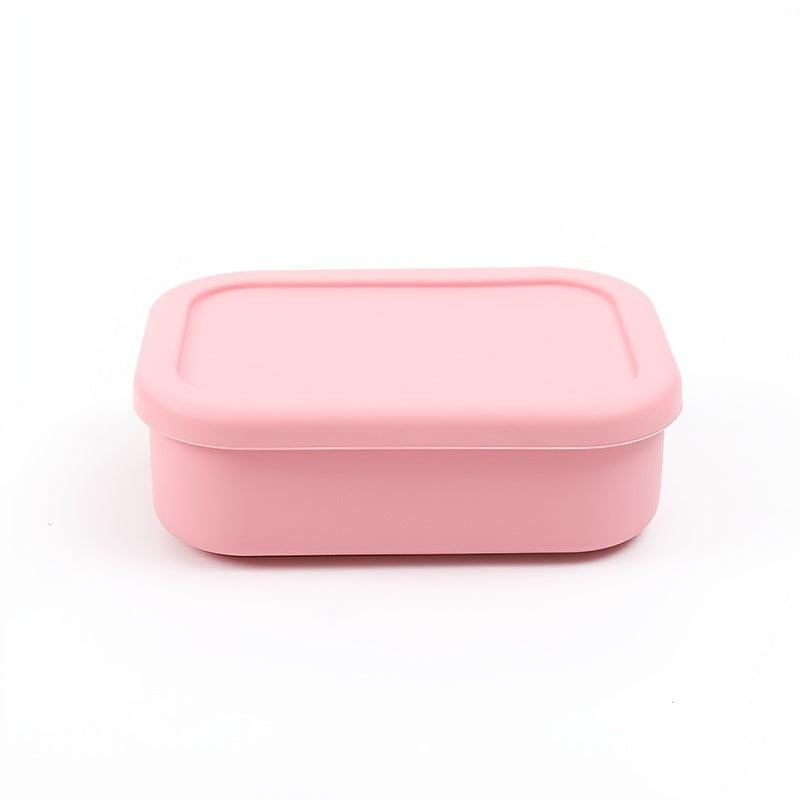 Silicone Kids Bento Lunch Box 3 Compartment Reusable Dividers Microwave