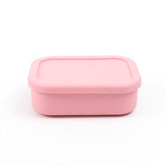 Silicone Kids Bento Lunch Box 3 Compartment Reusable Dividers Microwave
