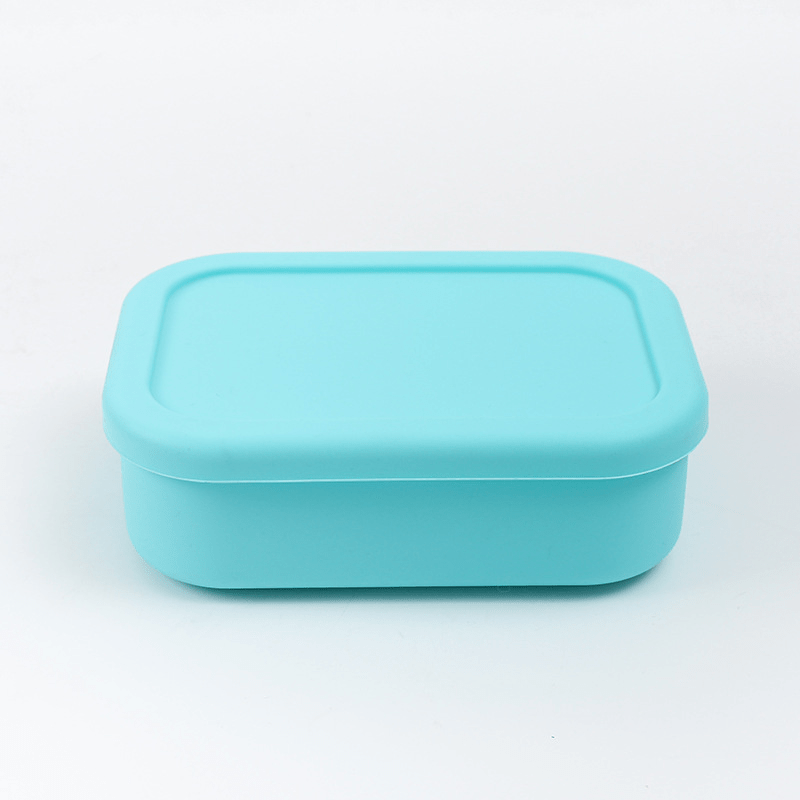 Silicone Kids Bento Lunch Box 3 Compartment Reusable Dividers Microwave