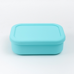 Silicone Kids Bento Lunch Box 3 Compartment Reusable Dividers Microwave