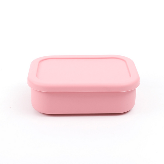 Silicone Kids Bento Lunch Box 3 Compartment Reusable Dividers Microwave